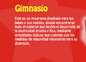 Gimnasio infantil, payasos, mimos y talleres recreativos.